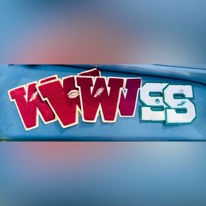 Vintage Varsity 100% Wool Letters W and S Pennant